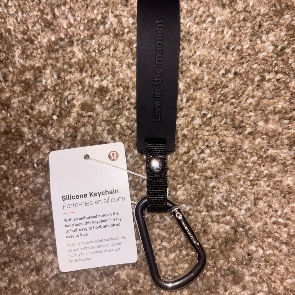 Lululemon Black Silicone Keychain - Picture 2 of 2